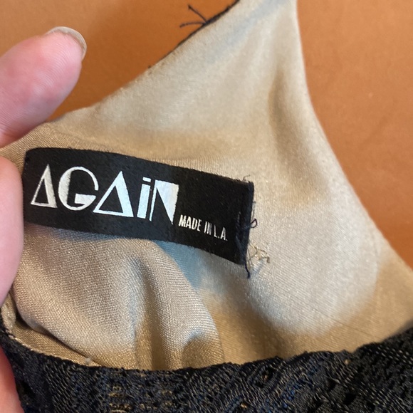 Again Lace Overlay Midi Cocktail Dress with High Slit - Picture 6 of 6